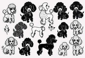 Mini Poodle tattoo idea