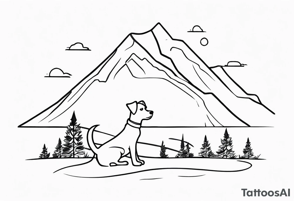 Tattoo of my dog who were a little grumpy, loved the food and the walks in the mountain tattoo idea