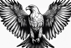 Dove and Eagle fly side by side tattoo idea