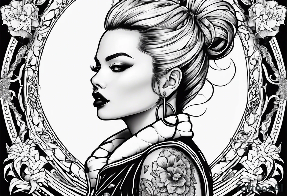 Android 18 naked tattoo idea