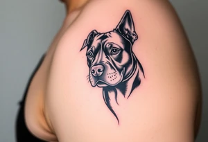 Pitbull girld tattoo idea