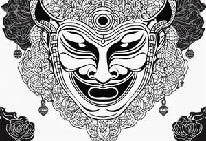 japanesenoh mask, tattoo idea