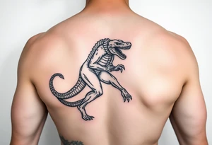 A giant walking with a snake tattoo idea