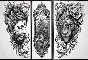 Leg sleeve tattoo idea