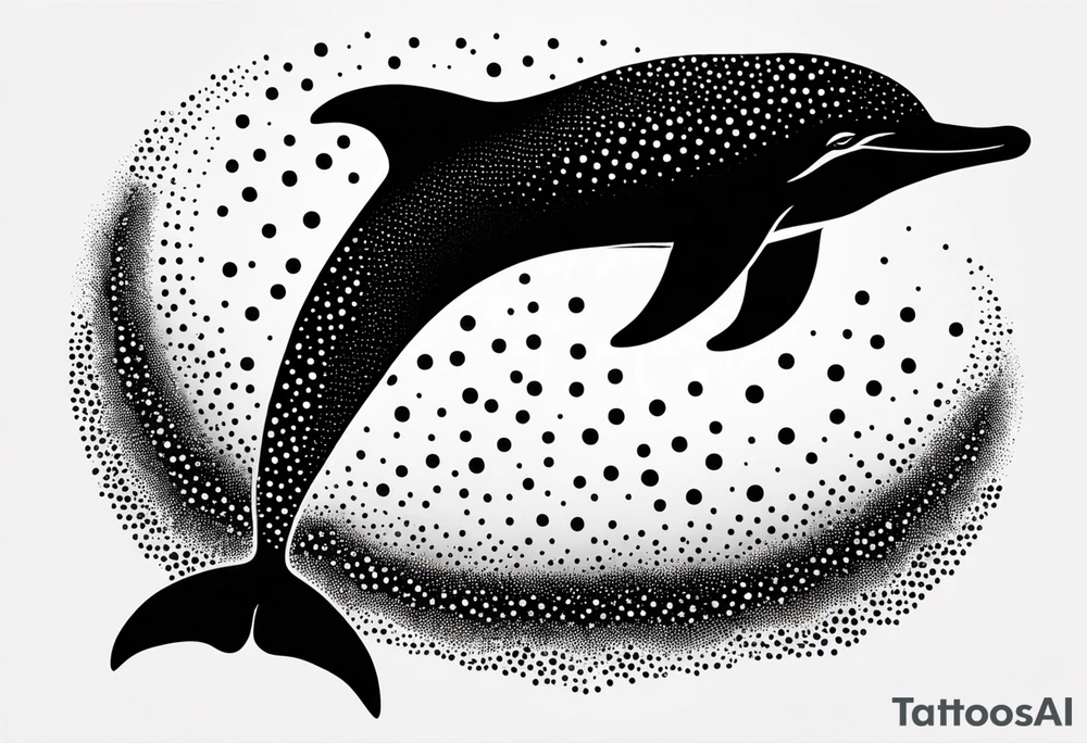 simple dolphin silhouette tattoo idea