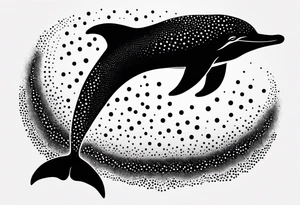 simple dolphin silhouette tattoo idea