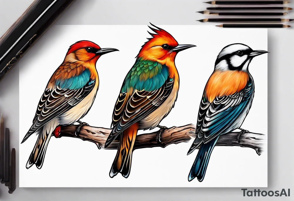 flicker bird tattoo idea