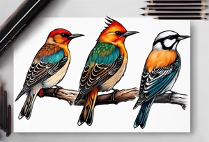 flicker bird tattoo idea