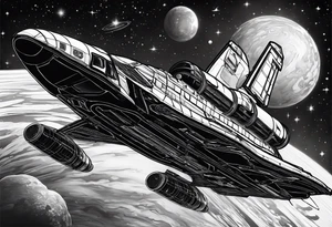 shuttle launching to space tattoo idea