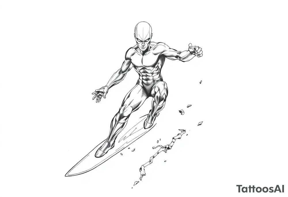 Silver Surfer comic accurate tattoo idea