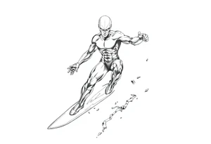 Silver Surfer comic accurate tattoo idea