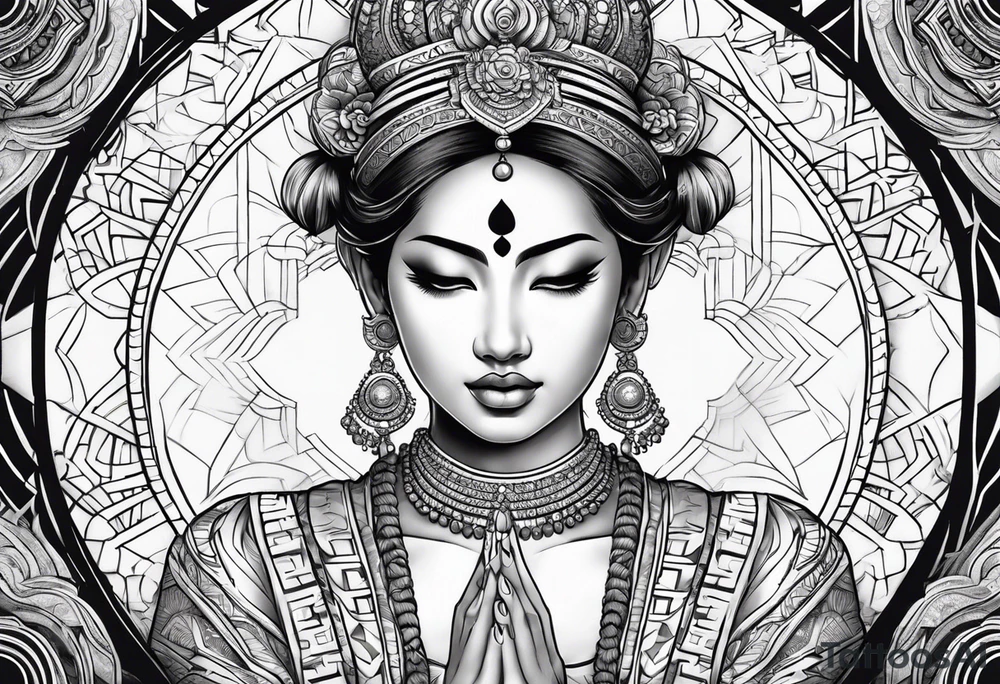 Bhudda girl tattoo idea