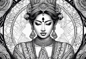 Bhudda girl tattoo idea