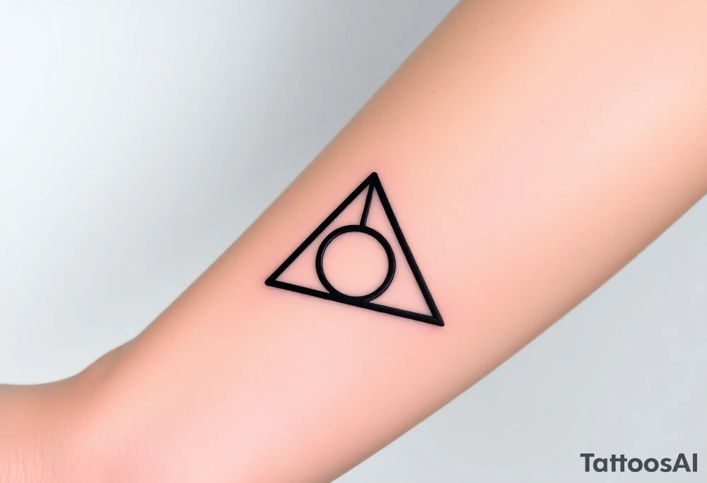 A gothic-style Deathly Hallows symbol tattoo idea