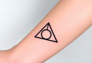 A gothic-style Deathly Hallows symbol tattoo idea