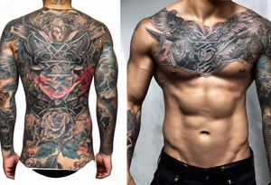 Chest tattoo that looks like my skin is being ripped off to reveal an Army uniform under it. tattoo idea