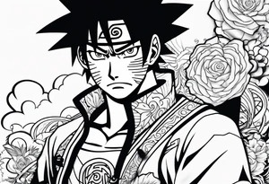 Naruto mixed with monkey d luffy tattoo idea
