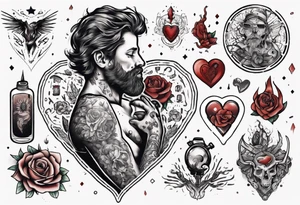 man getting a tattoo on his heart tattoo idea