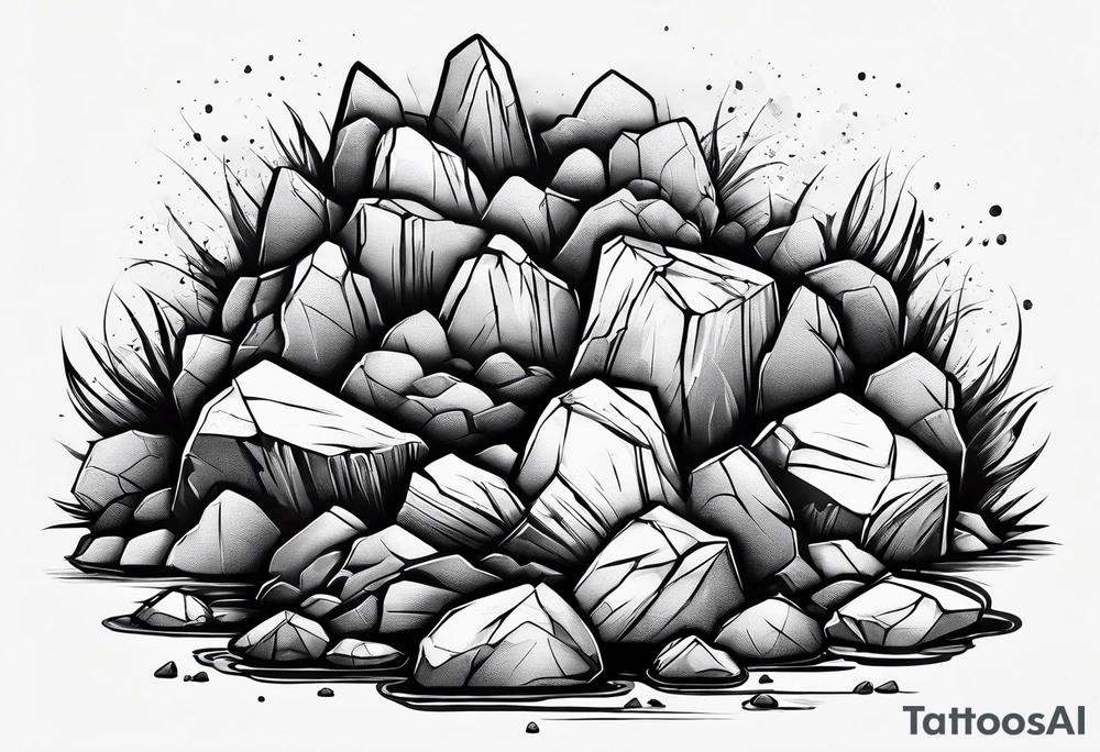 Include the quote “… and it was just a pile of rocks” tattoo idea