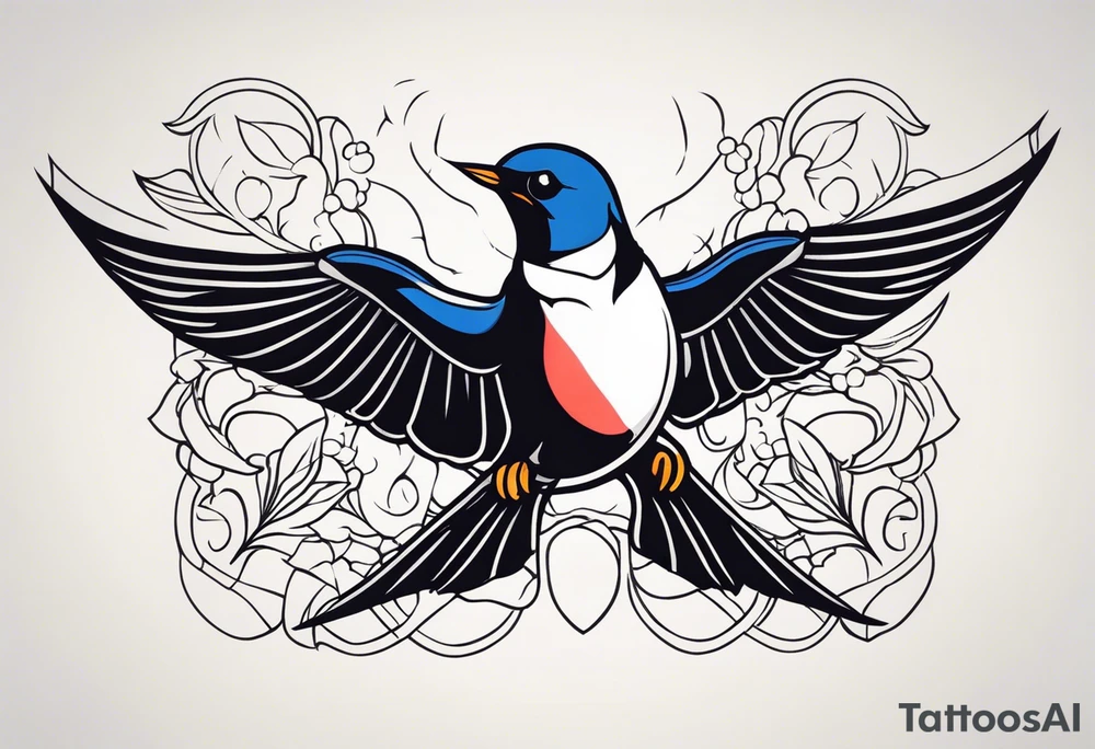 Old school swallow tattoo idea