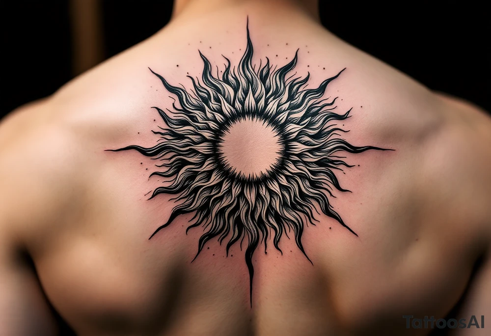 Rising sun tattoo idea