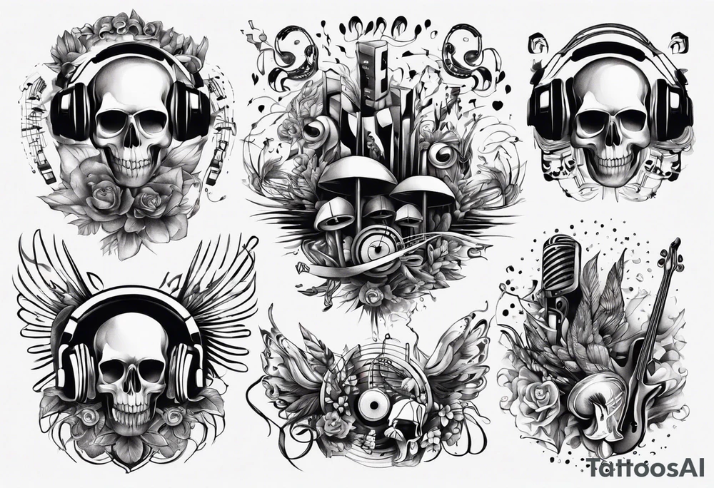 music sound tattoo idea