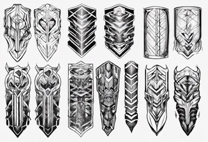 Leg armor tattoo idea
