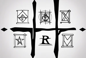 Bind-Runes that means teach or guide.  Small to fit on inside of finger tattoo idea