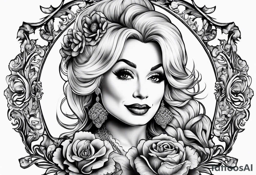 Dolly Parton and acorn tattoo idea