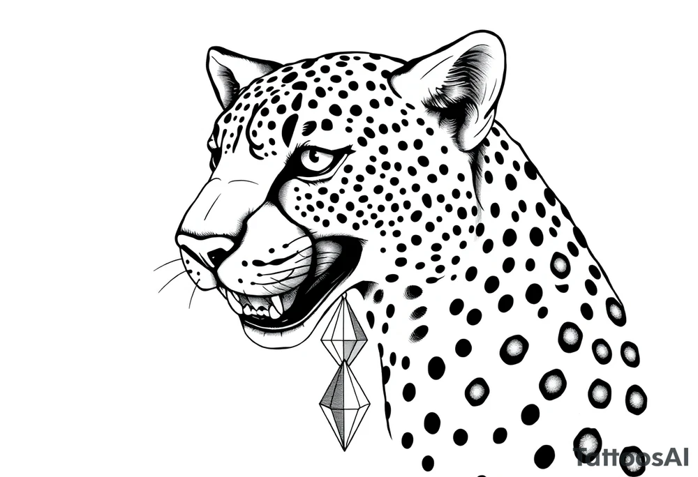 Cheetah, diamond, mississippi, unique tattoo idea