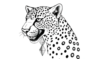 Cheetah, diamond, mississippi, unique tattoo idea