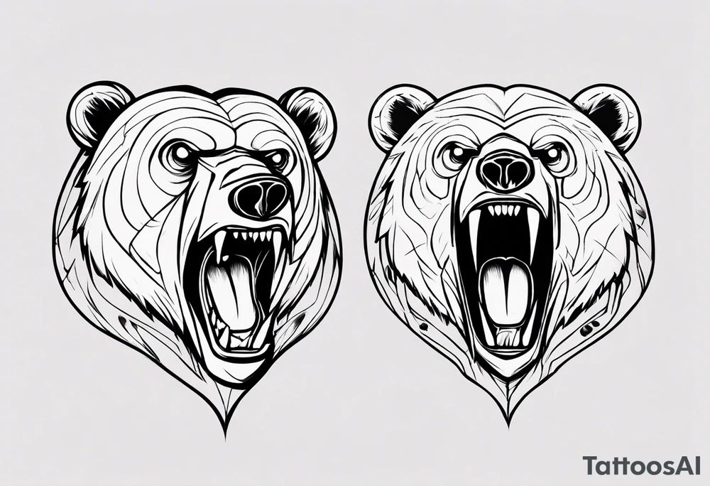 Fierce bear tattoo idea