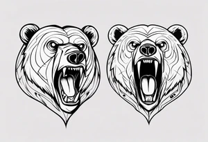 Fierce bear tattoo idea