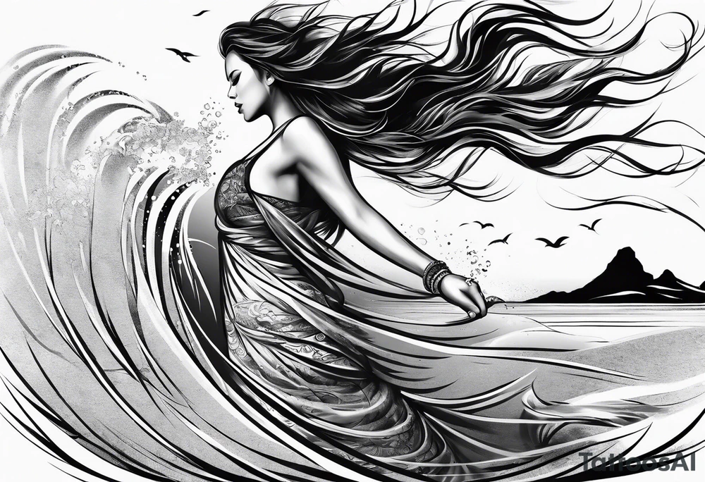 Sand blowing in the wind tattoo idea