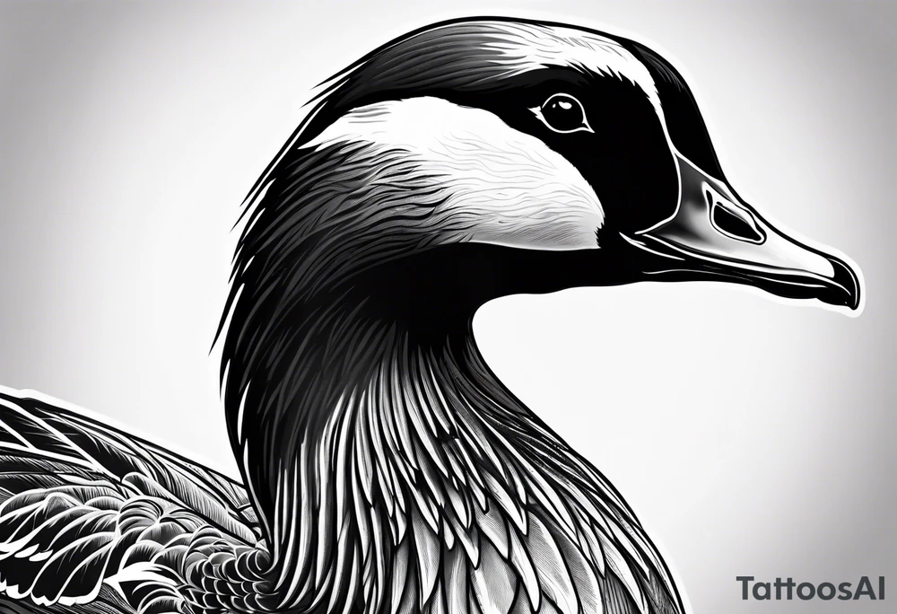 canadian goose angry tattoo idea