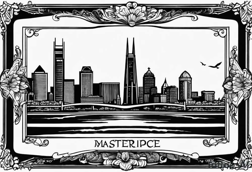 saint louis missouri skyline in a simple frame tattoo idea saint louis missouri skyline in a simple frame tattoo idea