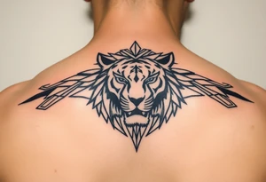 The power of god is within me, while my heart has the confidence of a lion and my eyes see clearer than a tiger tattoo idea