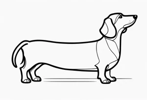 sausage dog tattoo idea