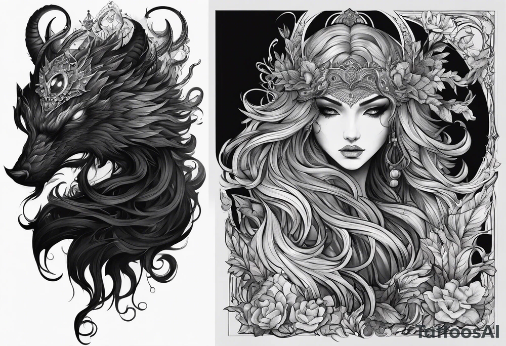 depression as a shadow mmonster tattoo idea