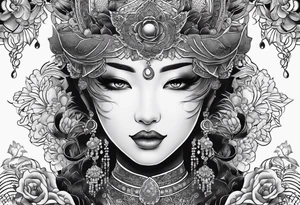 under boob  moon and lace tattoo idea