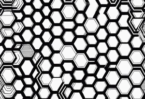 pattern geometric full male leg sleeve tile honeycomb tattoo idea