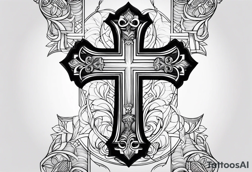 cross, , bible tattoo idea