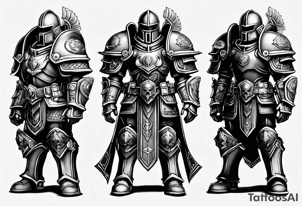 Warhammer 40000 ultramarine armour tattoo idea