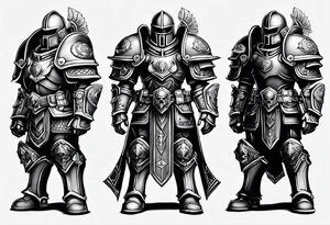 Warhammer 40000 ultramarine armour tattoo idea