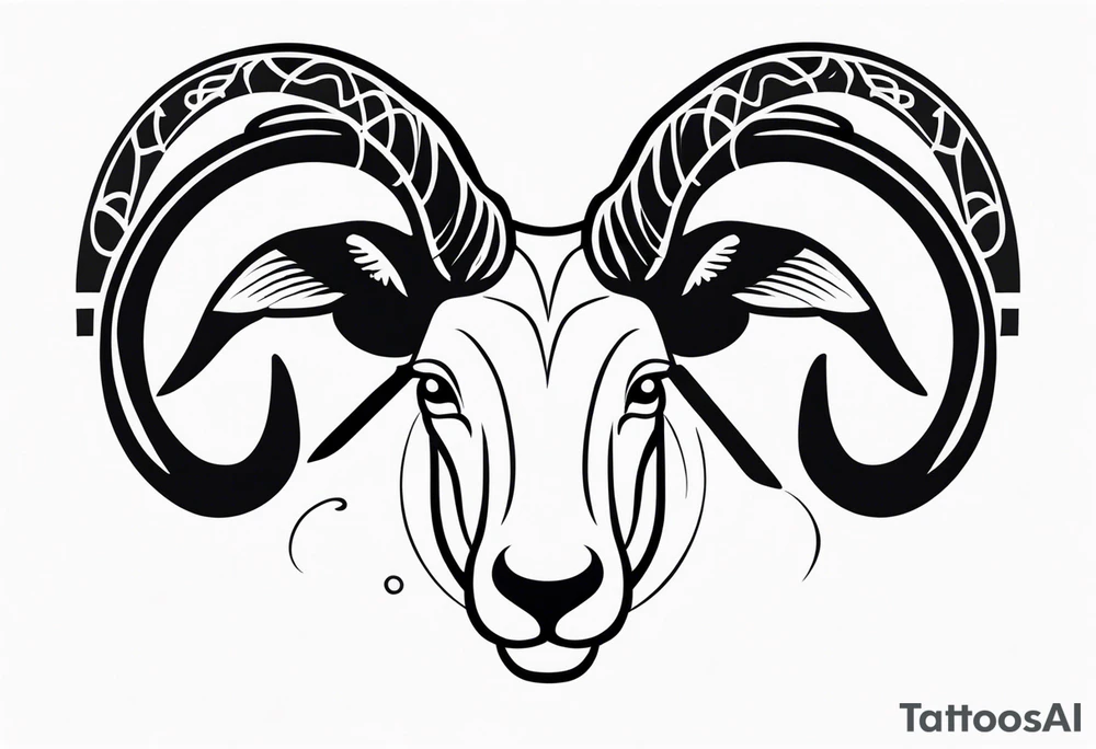 aries zodiac symbols tattoo idea