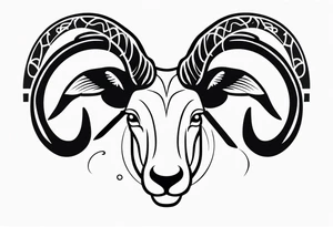 aries zodiac symbols tattoo idea