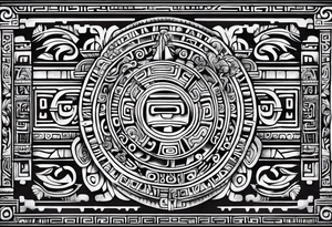 Simple ancient Mayan hieroglyph tattoo idea