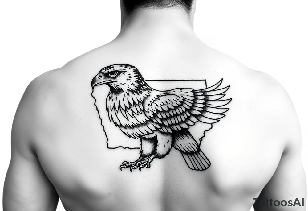 The state of Iowa and herkey the hawk tattoo idea