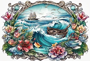 Everything I love is on the table 
Everything I love is out to sea tattoo idea