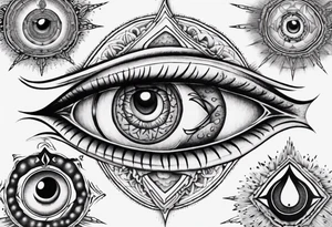 Third eye appearing inside eye tattoo idea